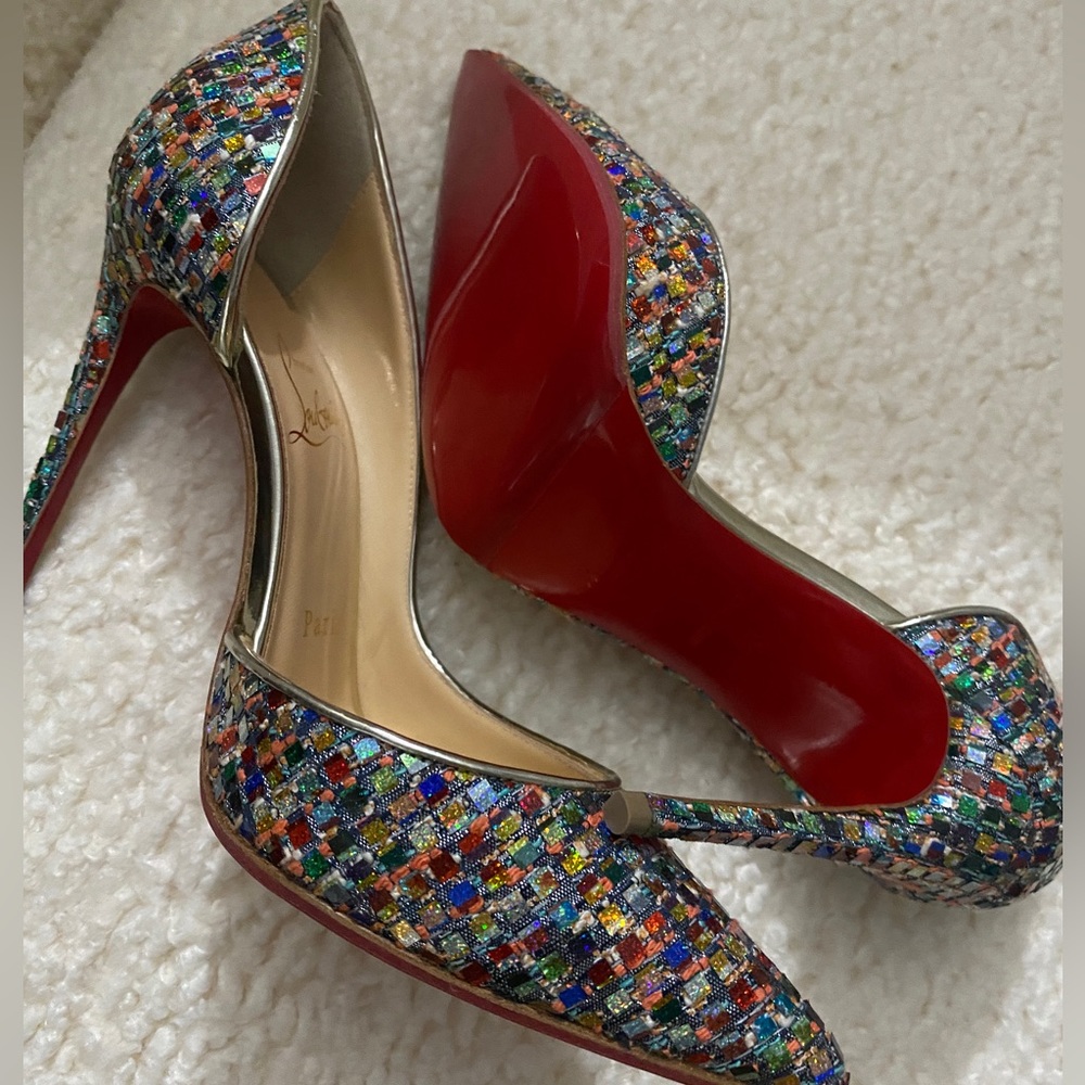 Gold Iriza Light Multi Color Tres Vitraux Stiletto 37 Pumps